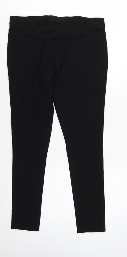 Dorothy Perkins Women Black UK 14 Slim Tapered Tailored Work Trousers