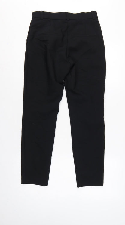 H&M Women’s Black UK 8 Tailored Straight Dress Trousers Pockets