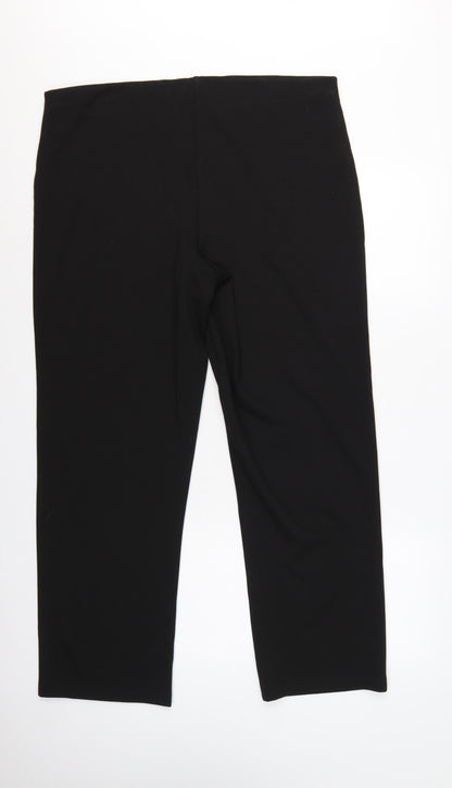 Principles Women’s Black Size 20 Straight Leg Pull-On Trousers