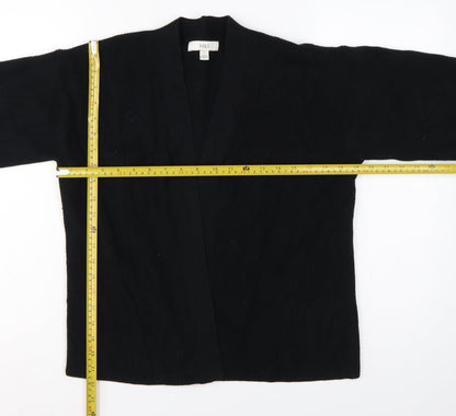 Marks and Spencer Women Black S Open Knit Balloon Sleeve Cardigan