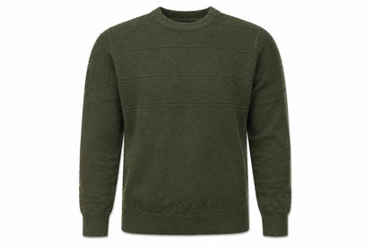 Jack & Jones Premium Men’s Green M Fisherman Knit Crew Neck Jumper