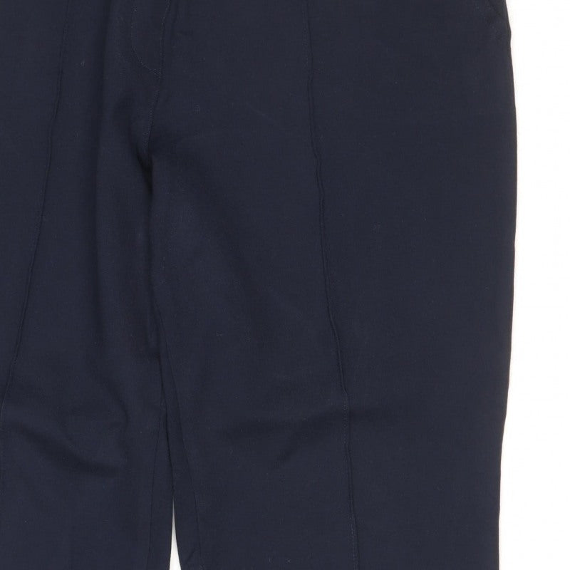 Marks and Spencer Women’s Navy Size 14 Tall Straight Dress Trousers