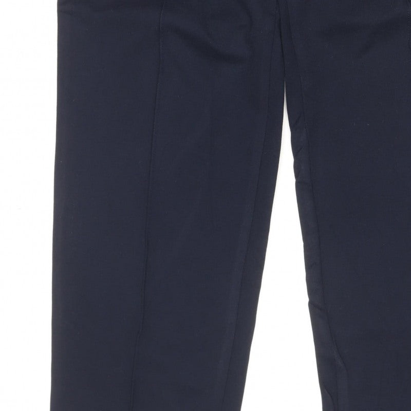 Marks and Spencer Women’s Navy Size 14 Tall Straight Dress Trousers