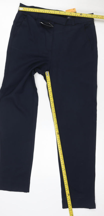 Marks & Spencer Women Navy Size 10 Regular Straight Dress Trousers