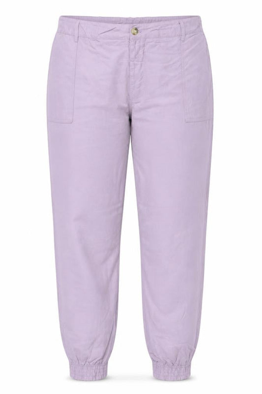 Autograph Women Purple UK 22 Lyocell Linen Relaxed Jogger Trousers