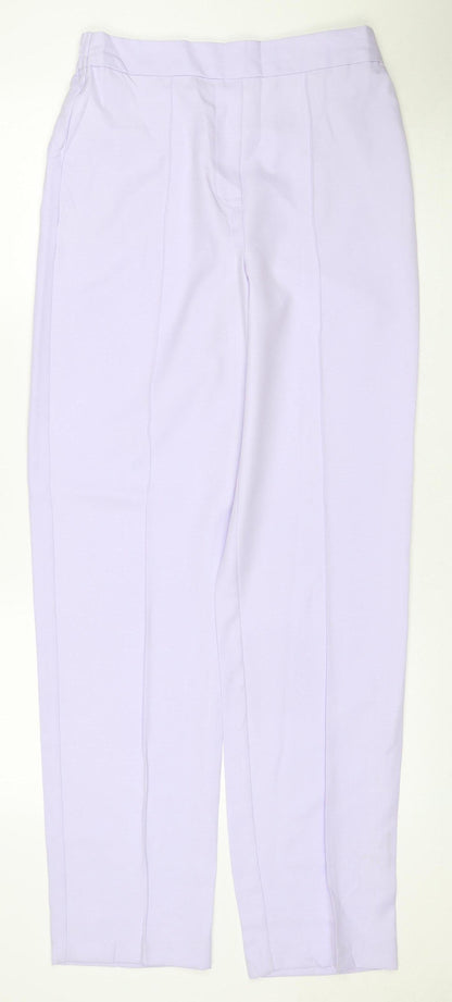 Marks and Spencer Women Purple Size 10 Long Elastic Waist Jogger Trousers