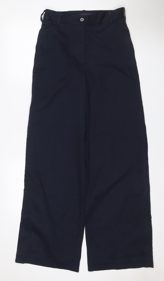 Marks and Spencer Women's Navy Size 8 Wide-Leg Dress Trousers