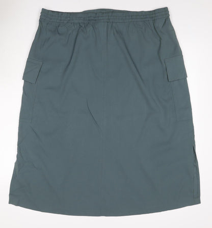 Marks & Spencer Women Green UK 20 Long Cargo Drawstring Skirt