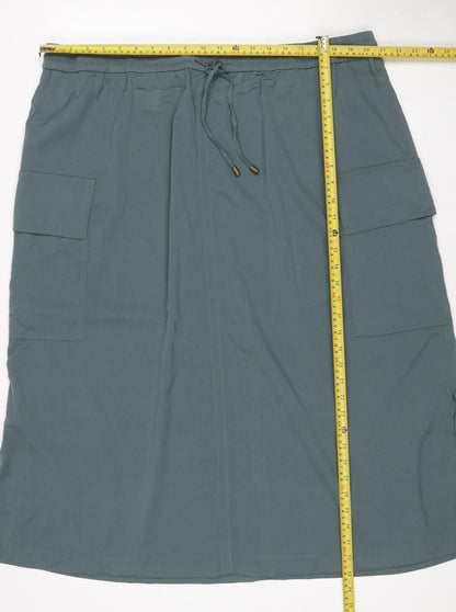 Marks & Spencer Women Green UK 20 Long Cargo Drawstring Skirt