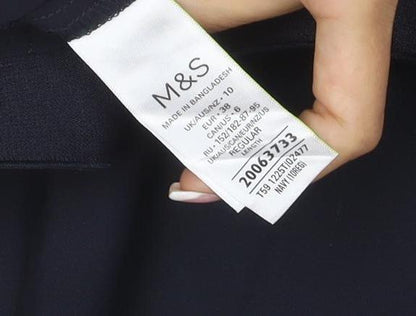 Marks & Spencer Women’s Navy UK 10 Slim Cropped Stretch Trousers