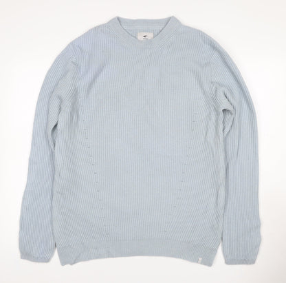 Minimum Men’s Blue M Cable-Knit Crew Neck Pullover Jumper