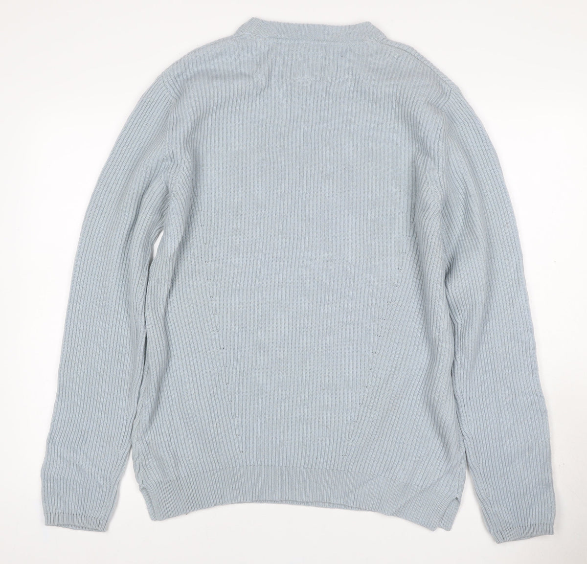 Minimum Men’s Blue M Cable-Knit Crew Neck Pullover Jumper