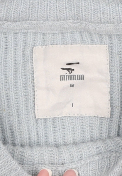 Minimum Men’s Blue M Cable-Knit Crew Neck Pullover Jumper