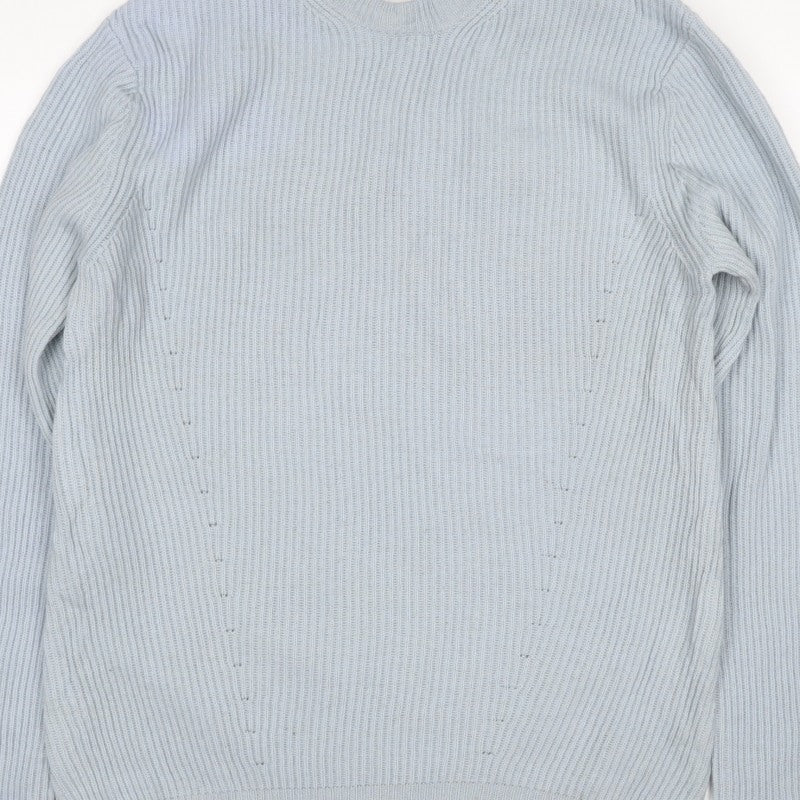 Minimum Men’s Blue M Cable-Knit Crew Neck Pullover Jumper