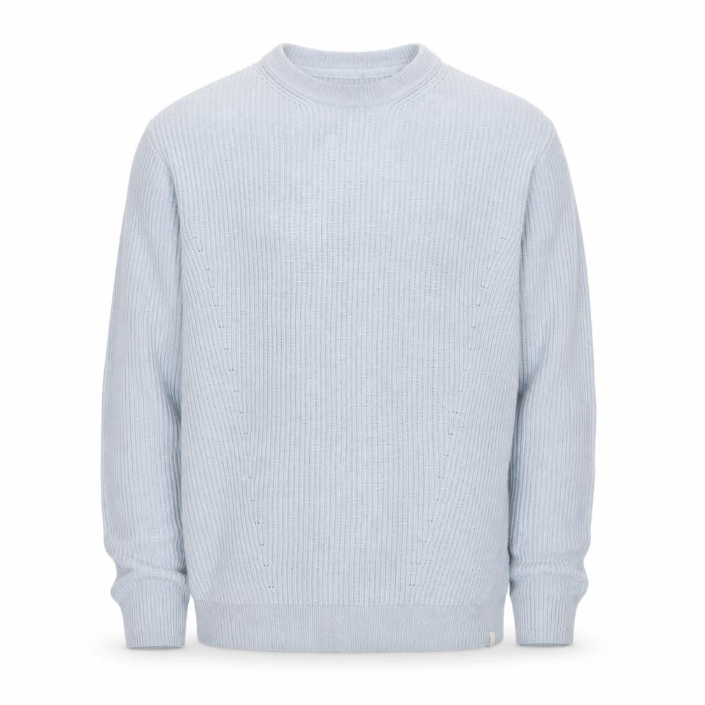 Minimum Men’s Blue M Cable-Knit Crew Neck Pullover Jumper