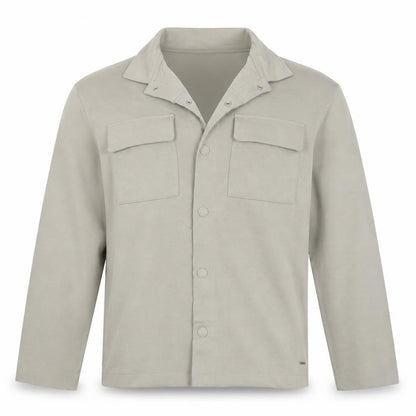 Front view of Autograph Men Beige M Military Jacket Cotton Stretch Utility NWT