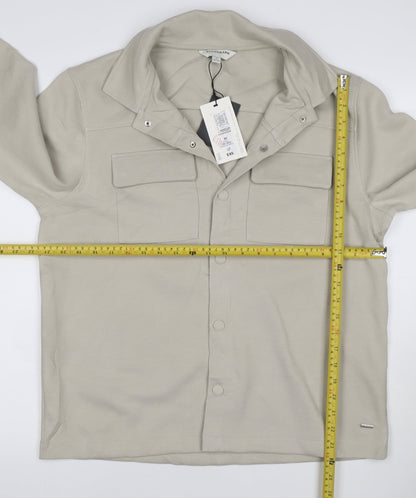 Autograph Men Beige M Military Jacket Cotton Stretch Utility NWT