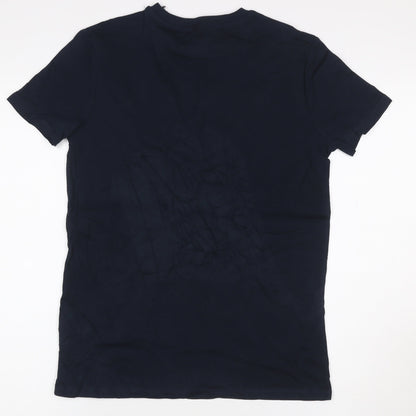 Marks and Spencer Boys Navy 13-14 Years Basic Christmas Football T-Shirt