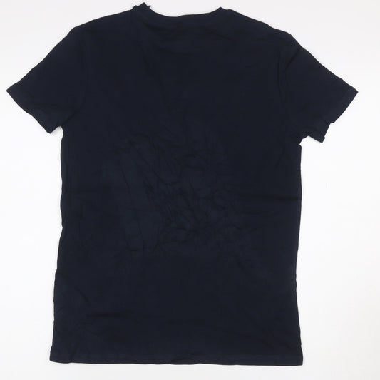 Marks and Spencer Boys Navy 13-14 Years Basic Christmas Football T-Shirt