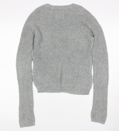 Abercrombie & Fitch Women’s Grey S Cable Knit Crew Neck Jumper