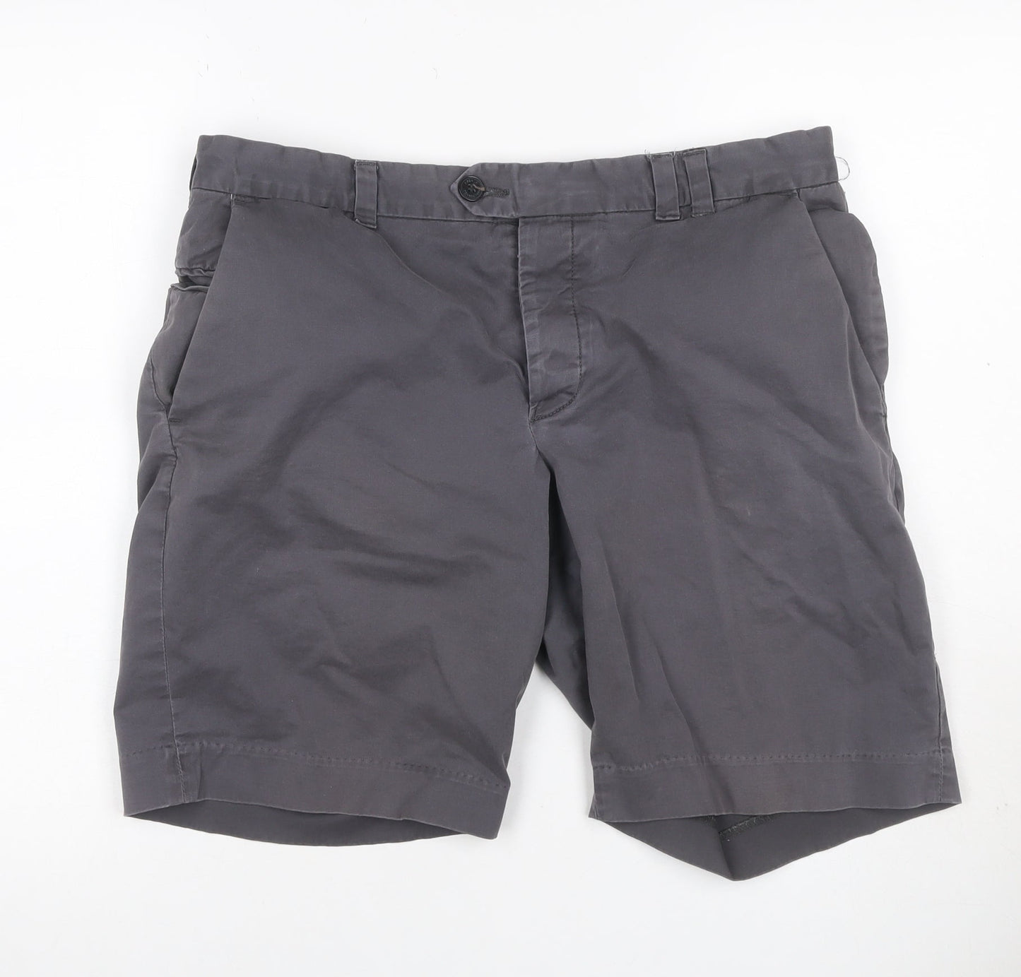 French Connection Men's Grey 34 Chino Shorts Cotton Stretch Casual