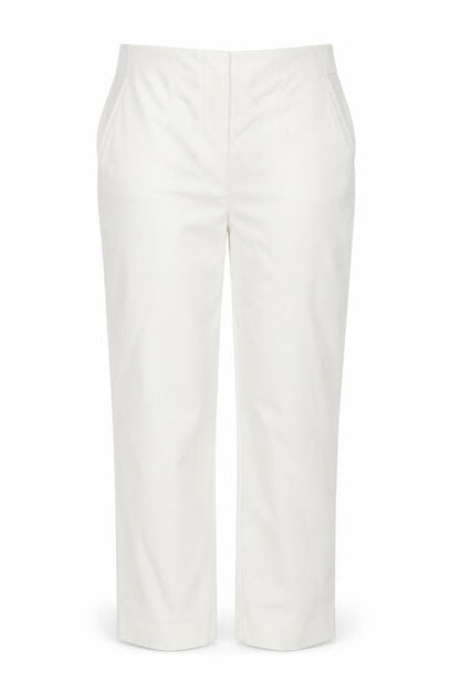 Marks & Spencer Women Ivory Size 8 Regular Straight Stretch Trousers