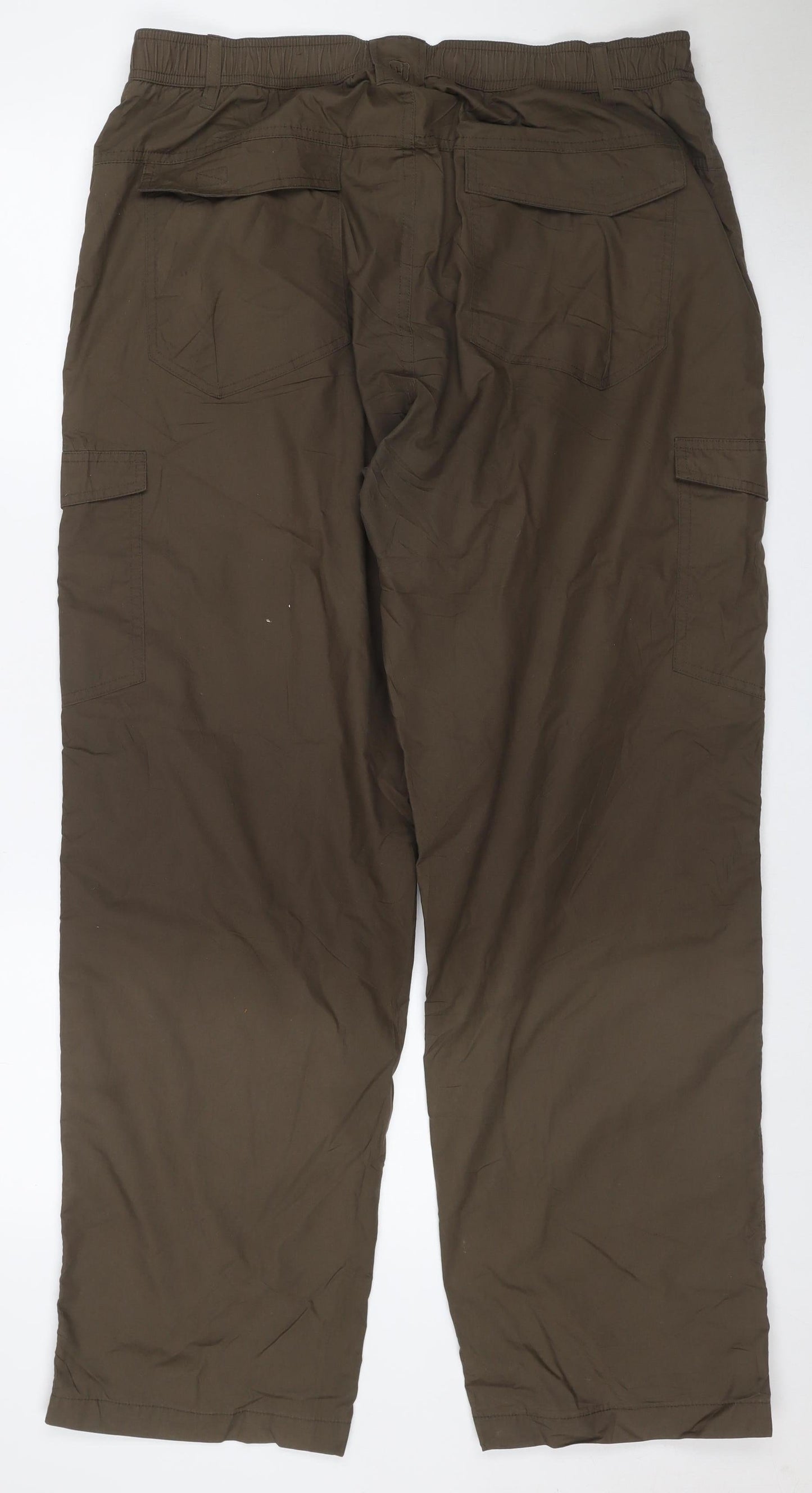 Hingegear Men’s Brown Size 36 Cargo Trousers Elastic Waist Pockets