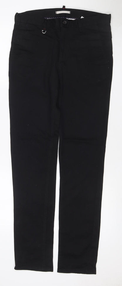 Zara Man Men's Black W32 Slim Stretch Chino Trousers