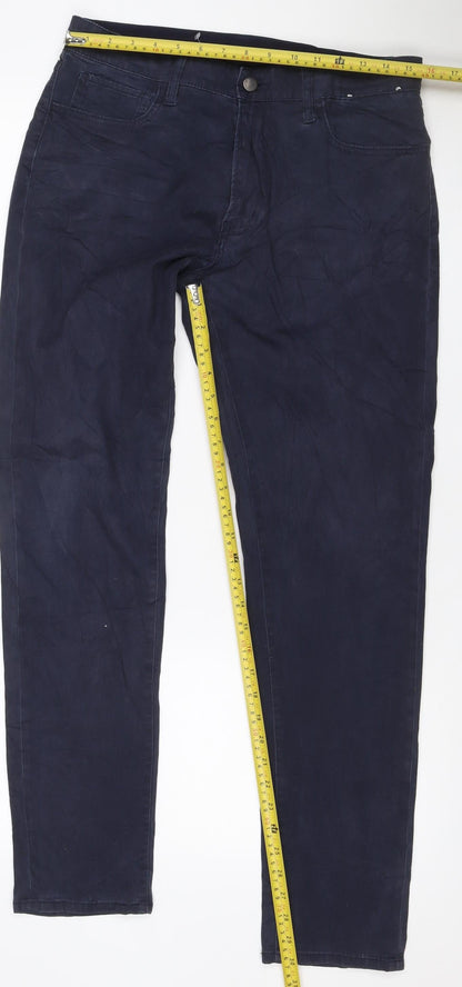 Uniqlo Men’s Navy Blue 30/33 Stretch Chino Trousers Straight Leg