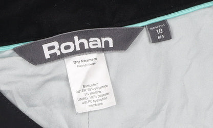 Rohan Women’s Black Size 10 Regular Dry Roamers Waterproof Trousers
