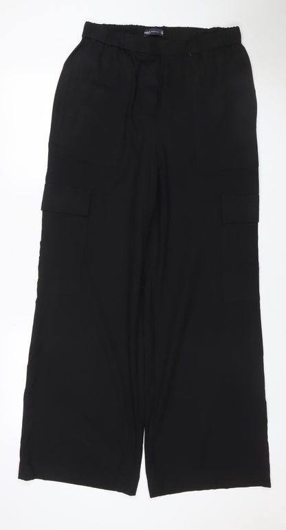 Marks & Spencer Women’s Black UK 12 Cargo Wide-Leg Trousers