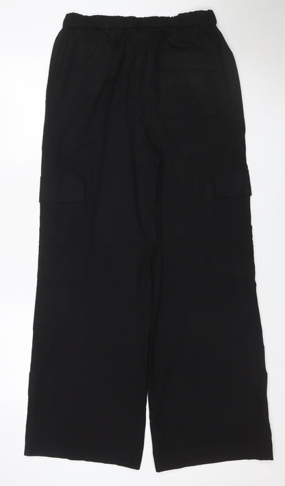 Marks & Spencer Women’s Black UK 12 Cargo Wide-Leg Trousers