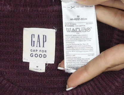 Gap Men's Red M Pullover Cotton Rib Knit Crew Neck Jumper