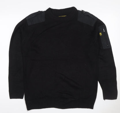 Workwear Men’s Black M Pullover Crew Neck Knit Utility Jumper