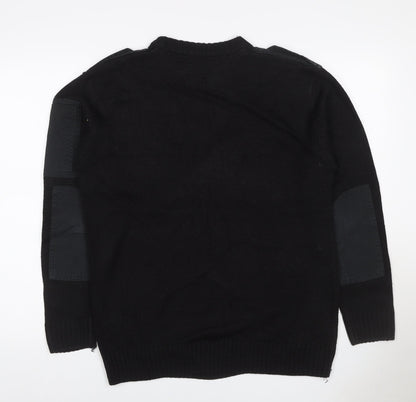 Workwear Men’s Black M Pullover Crew Neck Knit Utility Jumper