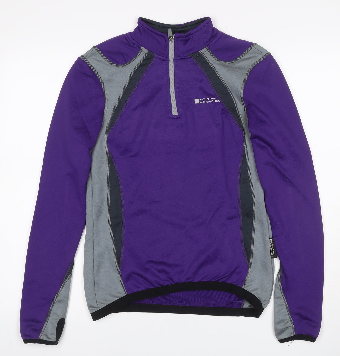 Mountain Warehouse Women’s Purple Size 8 1/4 Zip Colourblock Sweatshirt