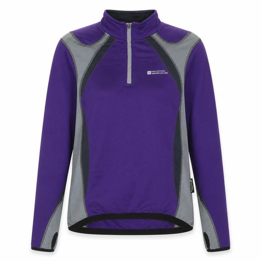Mountain Warehouse Women’s Purple Size 8 1/4 Zip Colourblock Sweatshirt