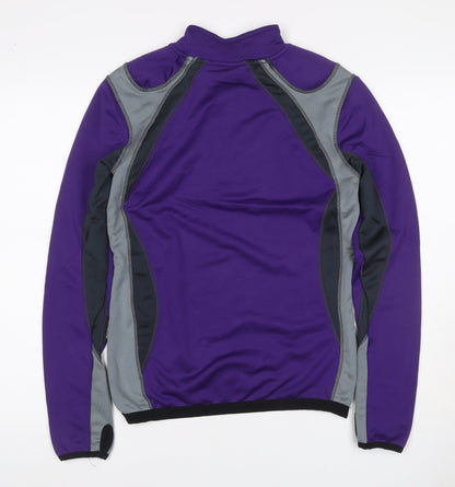 Mountain Warehouse Women’s Purple Size 8 1/4 Zip Colourblock Sweatshirt