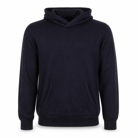 Reiss Men’s Navy Hooded Knit Pullover Jumper Size S Wool Cashmere Blend