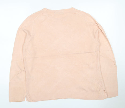 Marks and Spencer Women’s Pale Pink UK 16 Crew Neck Pullover Jumper