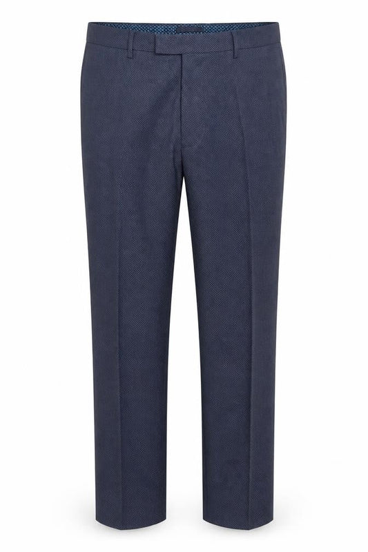 Marks and Spencer Men's Blue 38W 31L Tailored Fit Wool Dress Trousers