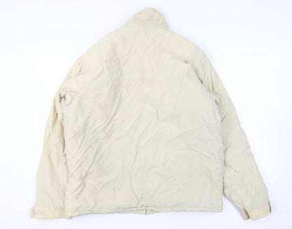 M For Sun Men's XXL Ivory Golf Full Zip Lined Jacket Pockets
