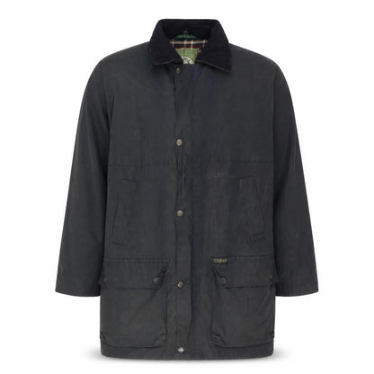 Front view of Oxford Blue Men’s 34 Navy Parka Jacket Long Outdoor Collared