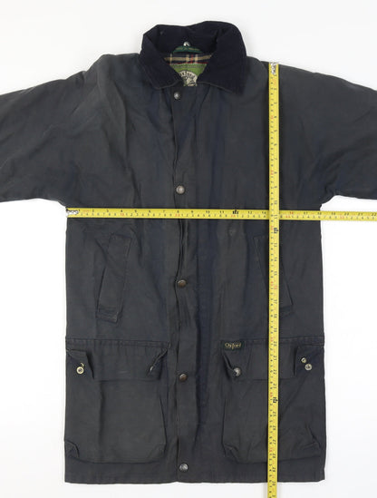 Oxford Blue Men’s 34 Navy Parka Jacket Long Outdoor Collared