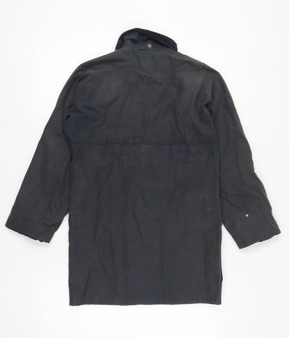 Oxford Blue Men’s 34 Navy Parka Jacket Long Outdoor Collared