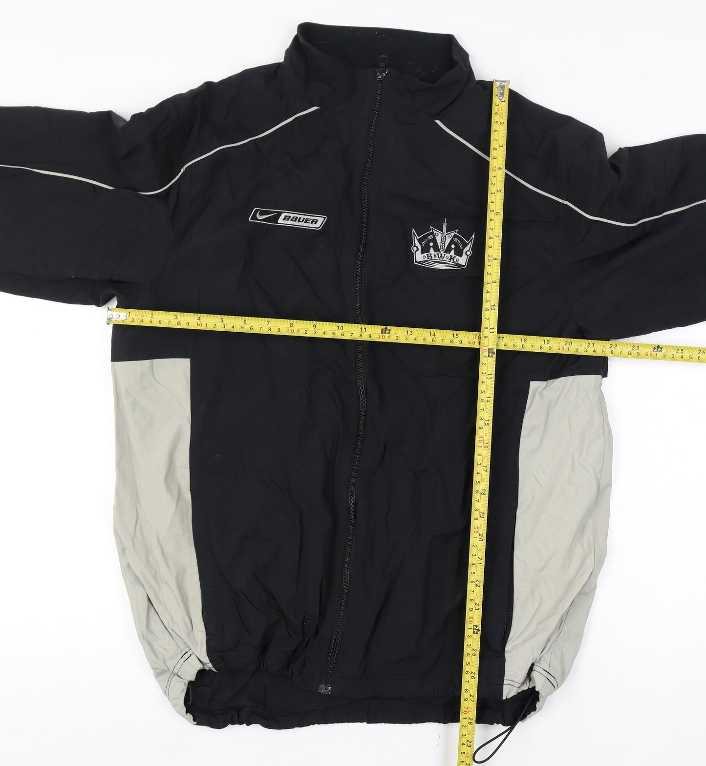 Bauer Mens Black M Basic Jacket Full Zip Hockey Logo Sports Coat