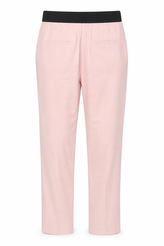 Zara Women Pink S Tapered Stretch Tailored Trousers