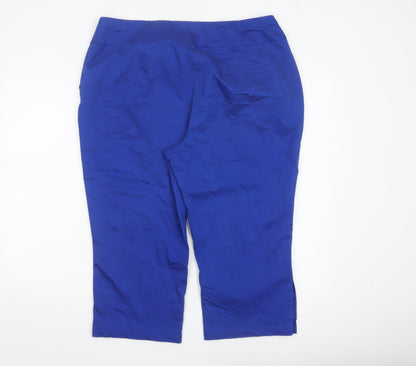 Kaleidoscope Women Blue UK 18 Capri Cropped Stretch Trousers