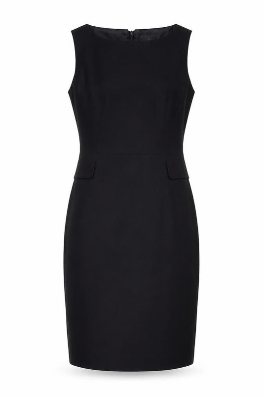 Marks and Spencer Per Una Women Black UK 12 Sleeveless Pencil Midi Dress