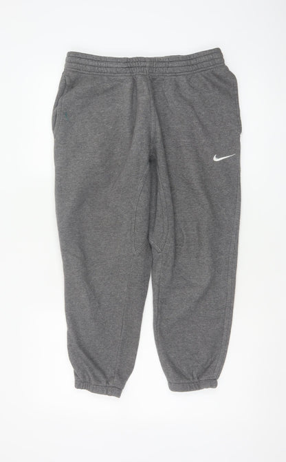 Nike Unisex Adults Grey M Jogger Sweatpants Elastic Waist Logo